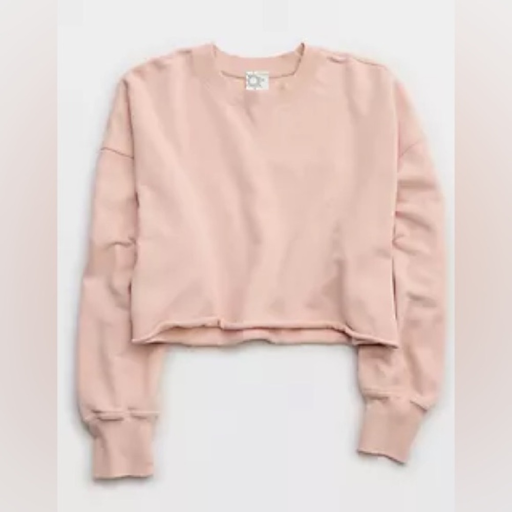 Aerie Offline Cropped Crewneck Sweatshirt